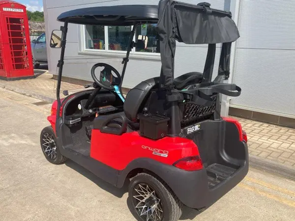 2022 CLUB CAR ONWARD ELECTRIC GOLF CART 2 PASSENGER GOLFER. CANDY APPLE RED METALLIC