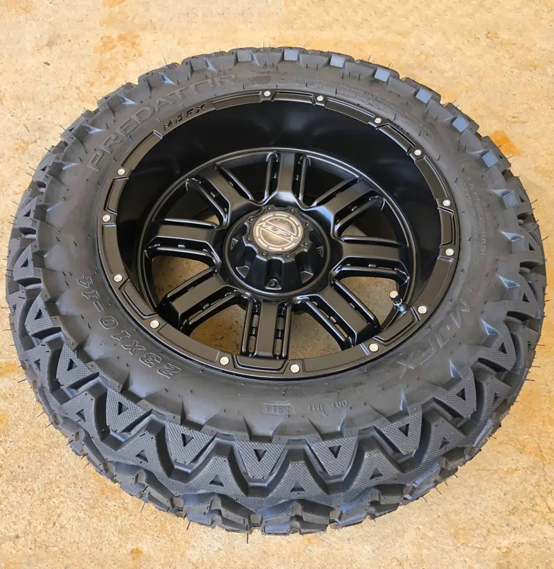 14 Inch Flat Black Transformer 23x10x14 Predator Tire