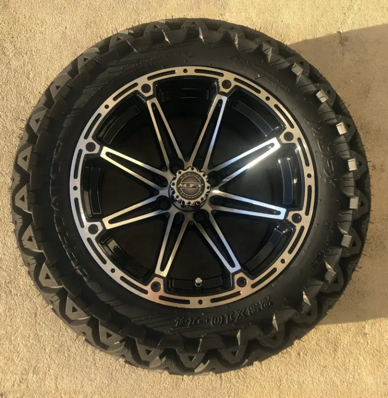 14 Inch Machined Black Element Wheel 23x10x14 Predator Tire