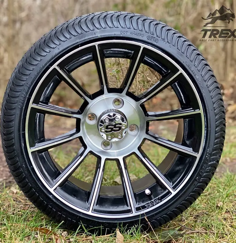 14″ Aluminum Golf Cart Wheels and Tire Combo